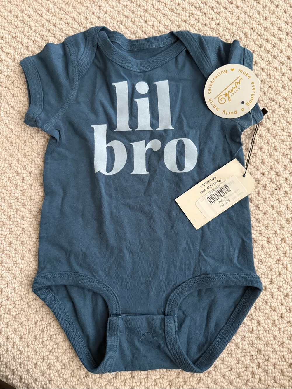 Wink Blue 'lil bro' Baby Bodysuit